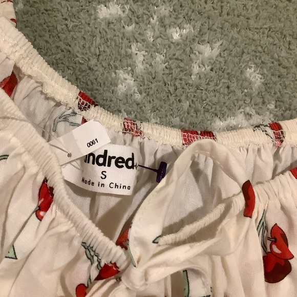 Charming Cherry Print Cotton Dress NWT Size Small - Picture 6 of 16